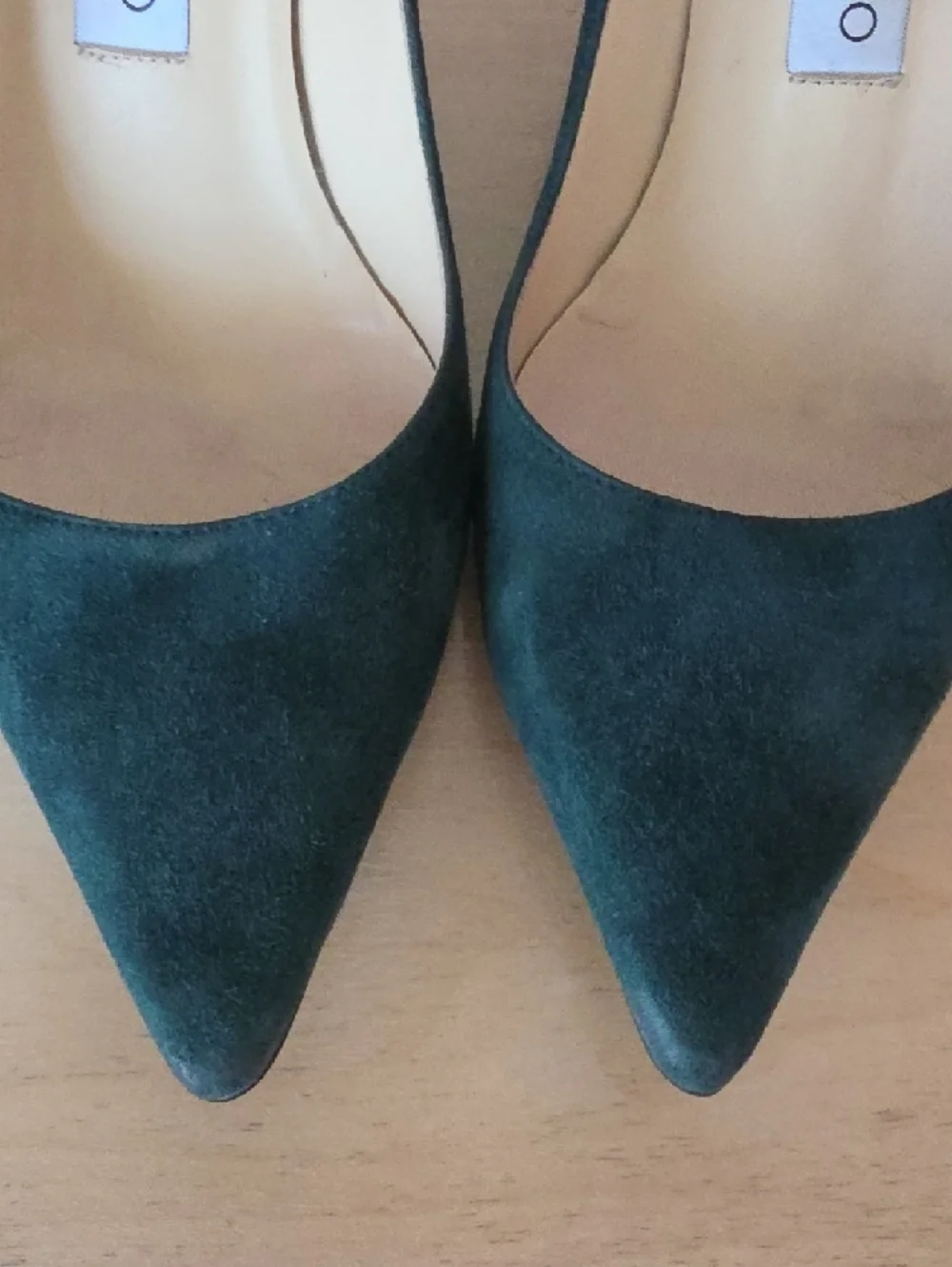 Jimmy Choo Teal Green Suede Pointed Pumps - Picture 10 of 12